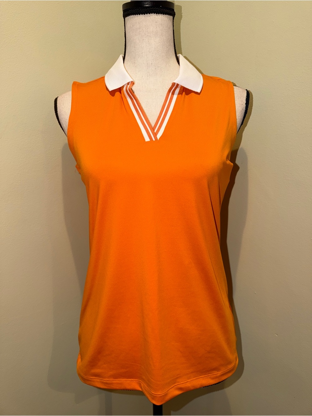 Tommy Bahama Golf Orange Sleeveless Polo Shirt Size S ⛳️